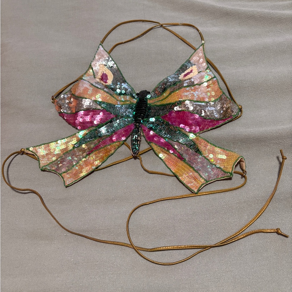 Vintage Sequin Butterfly Top